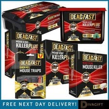 Image of DEADFAST MOUSE RAT KILLER SACHETS BLOCKS BAIT STATION TRAPS RODENT POISON NEW