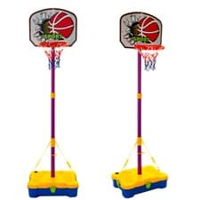 Image of Portable Adjustable Basketball Hoop Set: Outdoor Sports Fun BallStand Backboard
