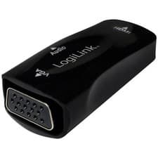Image of Logilink Cv0108 Adapter Digital A/V Cable-VGA Black Monitor TV AV Adapters Audio