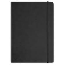 Image of Silvine A4 Executive Soft-Feel Ruled with Marker Ribbon Notebook Black (198BK)