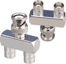 Image of 2Pcs BNC Male to Dual BNC Female 3 Way RF Coax Connector Y Splitter Adapter for