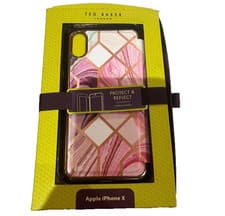 Image of Ted Baker Apple iPhone X/XS Sea Of Clouds Folio Mirror Phone Case (New) Free P&P