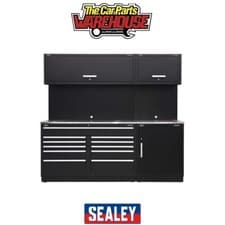 Image of Sealey APMSCOMBO4SS Premier™ Storage System with Stainless Worktop 2.3m