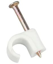 Image of Core Cable Clips 5mm Round Cable Clips Pack Of 100 - White