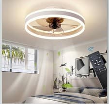 Image of Dimmable LED Fan Ceiling Light 6 Speed Remote Control Chandelier Bedroom White 