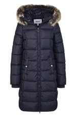 Image of Barbour Rosoman Water Resistant womens Hooded  Puffer Jacket, size 10 UK Navy #
