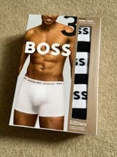 Image of HUGO BOSS - Premium Revive Boxer / Trunk -  RRP £49 - BLACK - 3 PACK - LARGE -BN