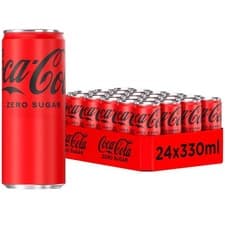 Image of Coca-Cola Zero Sugar Slim Cans - Pack of 24 x 330ml