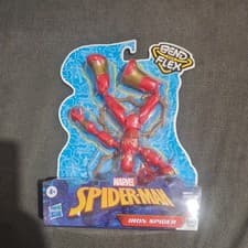 Image of Marvel Spider-Man Bend and Flex Iron Spider Action Figure Toy 2019 Hasbro Disney