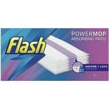 Image of Flash Powermop Refills 8 Pack Absorbent Pads for Wood Tile Floor Cleaner