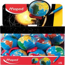 Image of Maped Globe Pencil Sharpener - World Map Design - Sharpening Efficiency - And