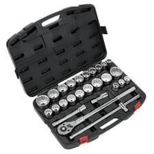 Image of Sealey Socket Set 26pc 3/4"Sq Drive 12 point WallDrive Metric Imperial AK2584