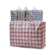 Image of 4x Laundry Storage Bags & Handles 60x60cm Reusable Zipped Medium Portable Bags