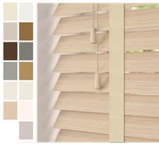 Image of NewEdgeBlinds PVC Faux Wooden Tapes Venetian Blind Grained 50mm Made To Measure