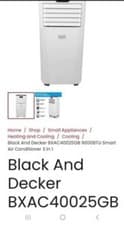 Image of Black & Decker BXAC40025GB 9000 BTU 3in1 Wi-Fi Air Con, Dehumidifier & Fan BNIB