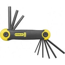 Image of Stanley 9 Piece Folding Hexagon Allen Key Set Imperial