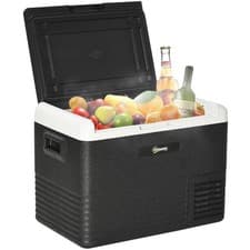 Image of Outsunny 40L Car Refrigerator 12V Portable Freezer for Camping, Grey