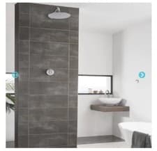 Image of Aqualisa Unity Q UTQ.A2.BR.20 SMART CONCEALED SHOWER FIXED HEAD GRAVITY PUMPED