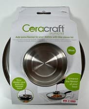 Image of Ceracraft Aroma Glass Lid 20cm Slow Releases Liquids Frying Pans Saucepans Pots