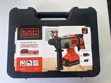 Image of BLACK+DECKER 18V SDS-Plus Hammer Drill, Cordless, 2.0Ah Battery, BCD900D1K-GB