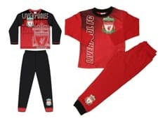 Image of Boys Children's Liverpool Pyjamas Nightwear Long Sleeve PJs 4 to 12 years Cotton