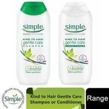 Image of Simple Kind to Hair Gentle Care Shampoo or Conditioner, 3 or 6 Packs of 200ml
