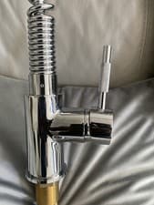 Image of Italian Quality Chrome Single Lever Pull Down Spray Kitchen Mixer Tap RRP €149
