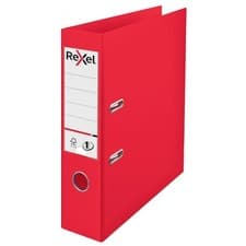 Image of Rexel Choices 75mm Lever Arch File Polypropylene A4 Red 2115504 8 PACK