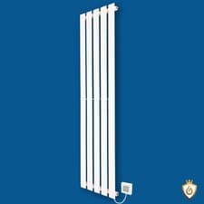Image of Electric Designer Radiators White Vertical Thermostatic Flat Panel 1850mm(h)