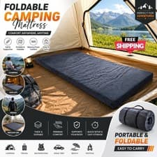 Image of Memory Foam Waterproof Fold Out Roll Out Festival Camping Sleeping Mat Bed uk