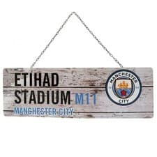 Image of Manchester City FC Rustic Garden Metal Sign
