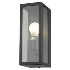 Image of Modern Black Outdoor Wall Light IP44 Garden Porch Lantern