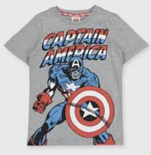 Image of TU Kids Boys Superhero Captain America Marvel Universe T-shirt New