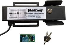 Image of Mageway 24VDC Heavy Duty Automatic Electric Gate Lock for Swing Medium, Black 