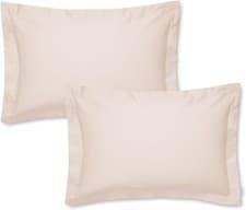 Image of 400 Thread Count Cotton Sateen Oxford Pillowcase Pair 50x75cm Oyster