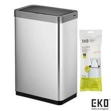 Image of Sensor Bin 20+20L EKO Mirage X-Sensor Brushed Stainless Steel Recycling