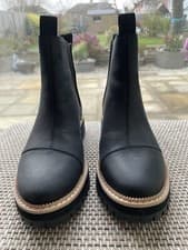 Image of Toms Womens Leather Ankle Dakota Black Boots