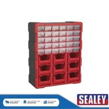 Image of Sealey Cabinet Box 39 Drawer Red/Black APDC39R