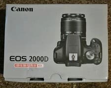 Image of CANON EOS 2000D DSLR Camera with EF-S 18-55 mm f/3.5-5.6 III Lens