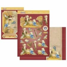 Image of Hunkydory A Child Is Born Nativity Christmas Deco Large Decoupage Card Kit
