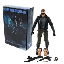 Image of NECA 7" Terminator Police Station Assault T-800 Action Figure Model Display Toys
