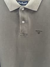 Image of Barbour Washed Sports Polo Shirt Large Brand New Green Has A Natural Faded Look