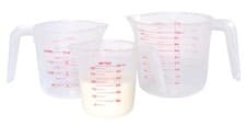 Image of KitchenCraft Set of 3 Plastic Measuring Jugs