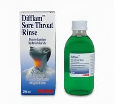 Image of Difflam Sore Throat Rinse - 200ml - Reduces Inflammation/Discomfort