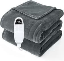 Image of Electric Blanket 130x160cm Heated Double with 6 Heat Settings 10H Timer Auto off