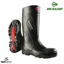 Image of Dunlop Purofort+ Full Safety S5 Insulated Black Foamed PU Light Wellington Boots