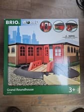 Image of Brio World Grand Roundhouse 33736 2013 Wooden Railway Trains New Boxed