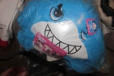Image of Fluff-A-Luff Pets Happy Snap On Pillowcase Standard Nappers Blue Shark M
