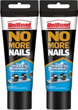 Image of 2x UniBond No More Nails Waterproof Indoor Outdoor Instant Grab Glue Tube 340g