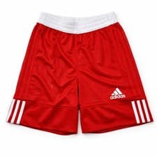 Image of Adidas Boys Basketball Shorts Red White 3 Stripe Size 9-10 Years 140cm BNWT